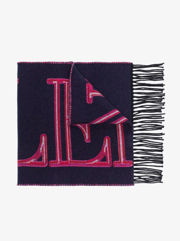 Purple Valentino Neon Universe Wool Scarf