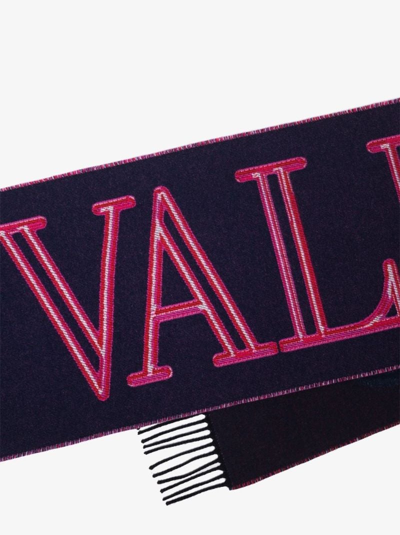 Purple Valentino Neon Universe Wool Scarf
