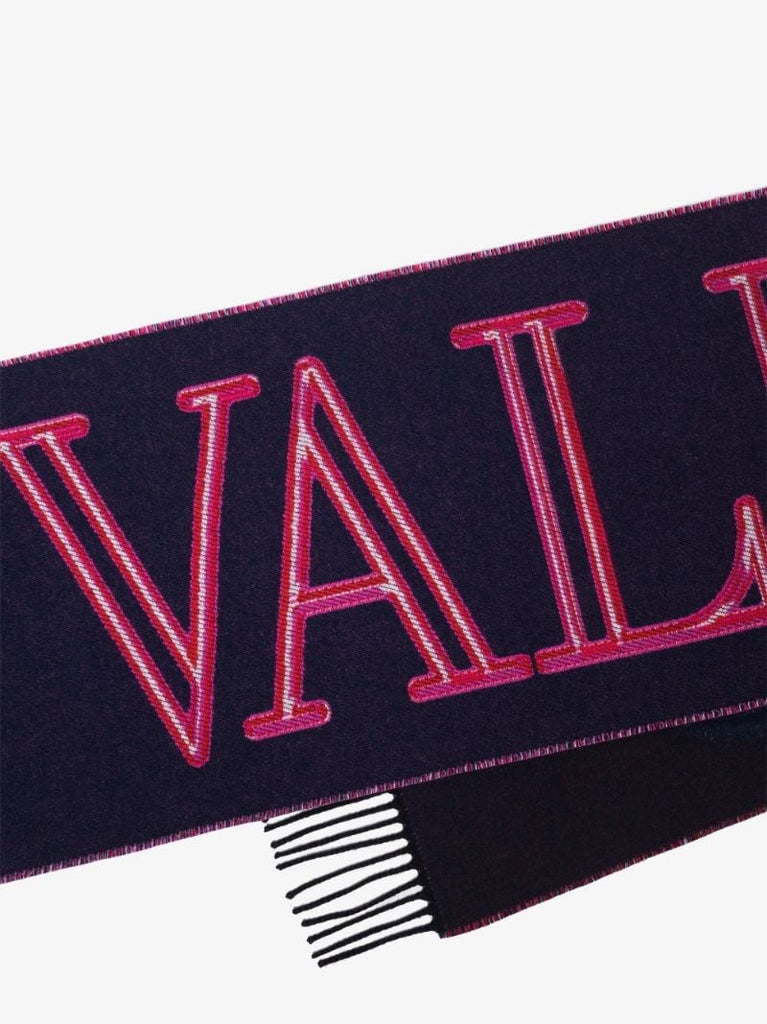 Purple Valentino Neon Universe Wool Scarf
