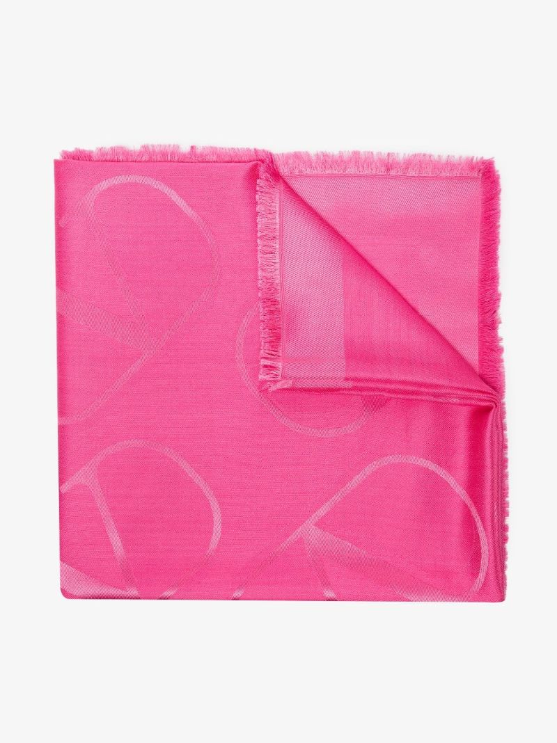 Pink Vlogo Signature Jacquard Scarf