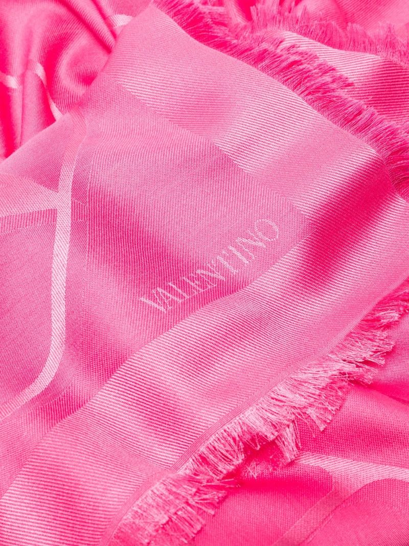 Pink Vlogo Signature Jacquard Scarf