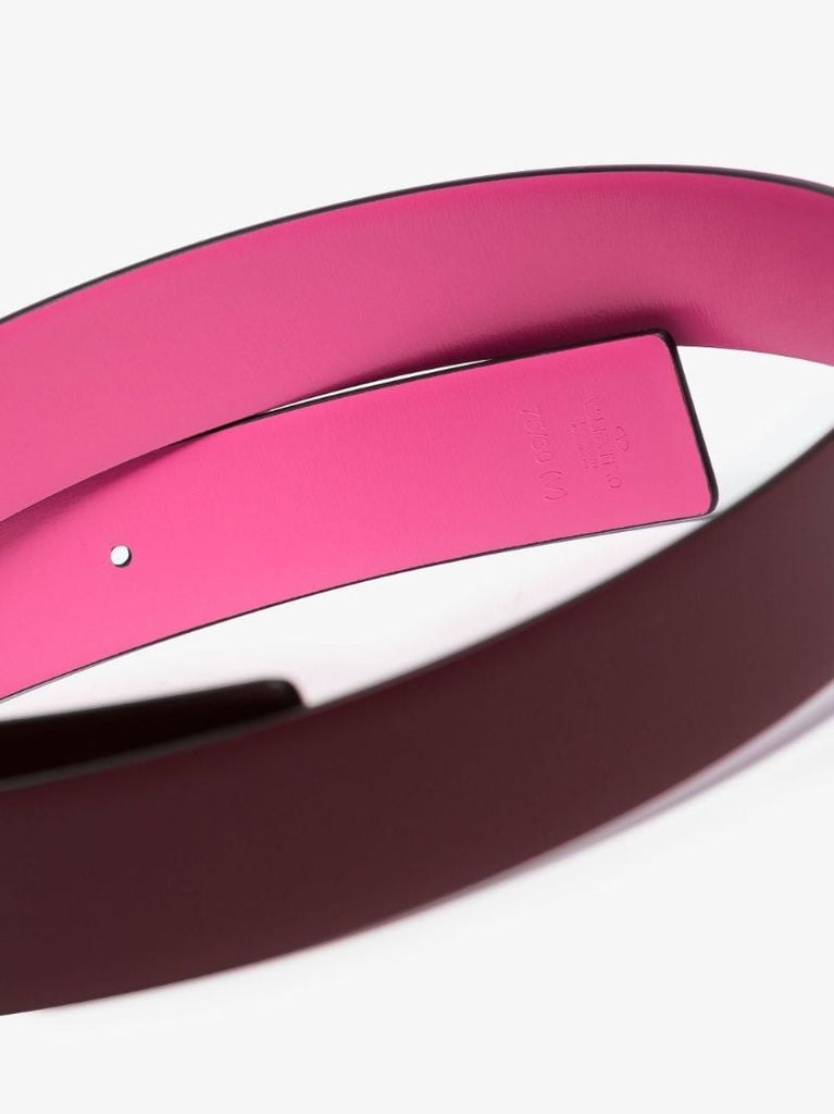 Red Vlogo Signature Reversible Leather Belt