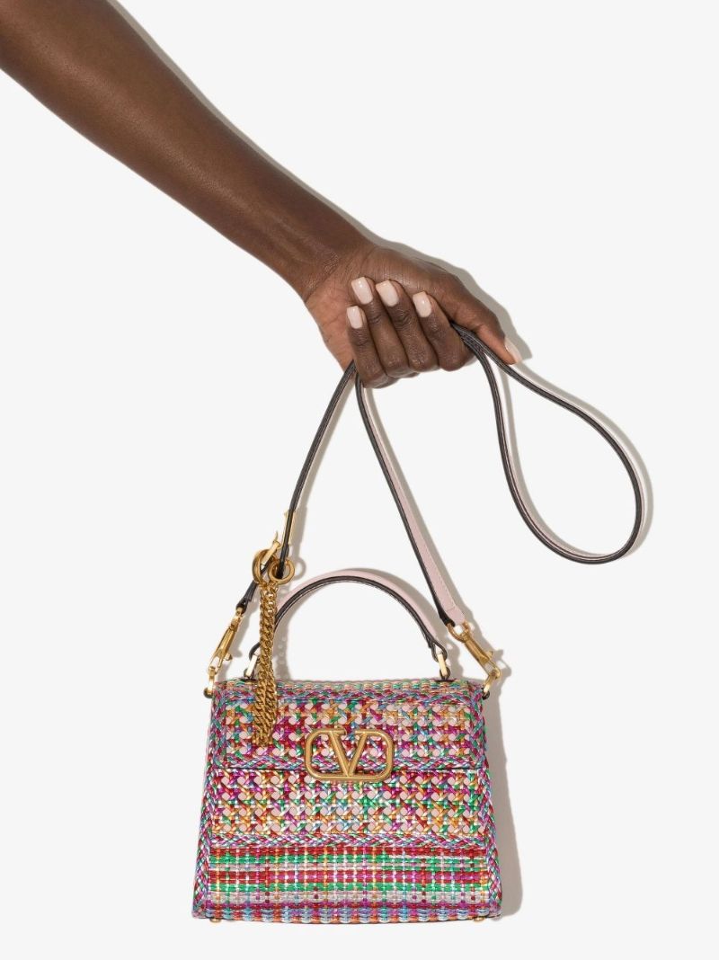 Pink Vsling Small Leather Shoulder Bag