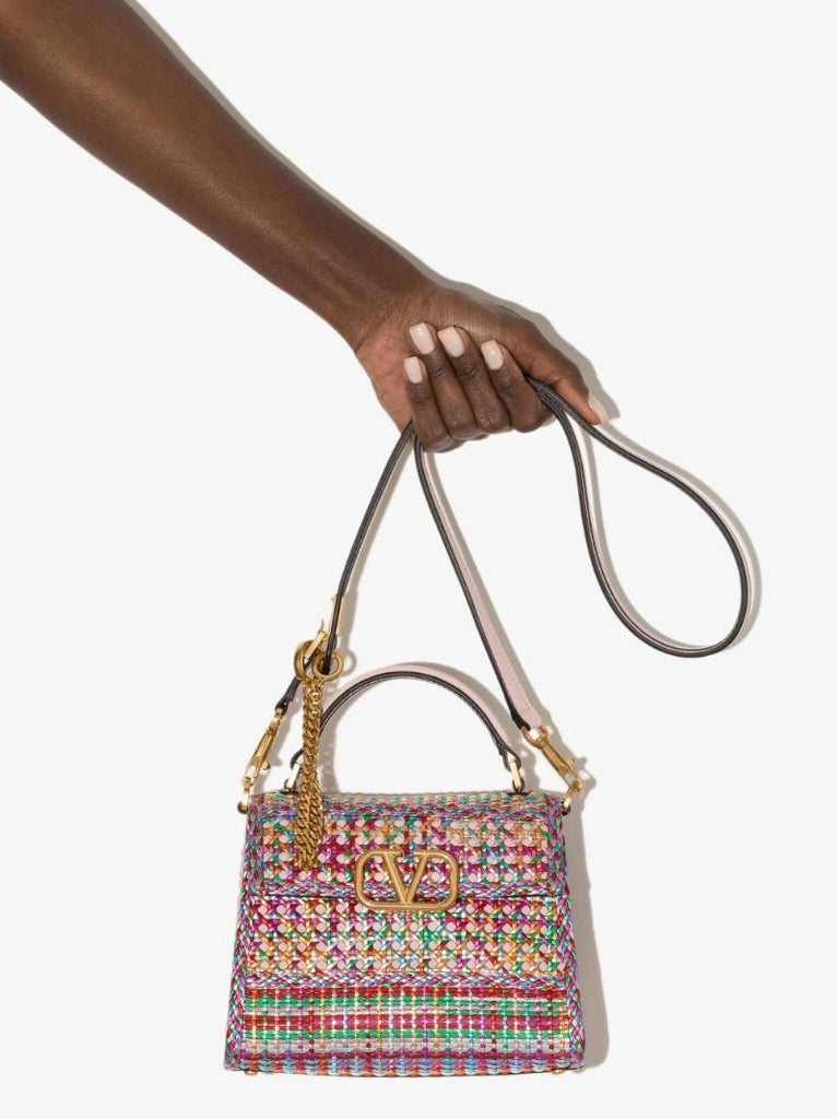 Pink Vsling Small Leather Shoulder Bag