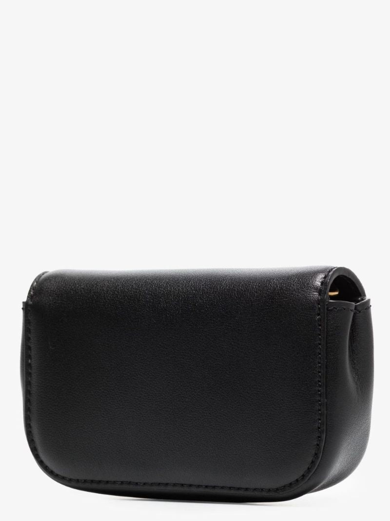 Black Supervee Leather Mini Bag