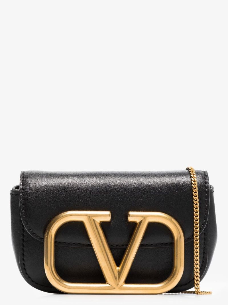 Black Supervee Leather Mini Bag