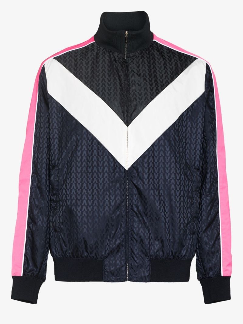 Blue Optical Valentino Jacquard Track Jacket