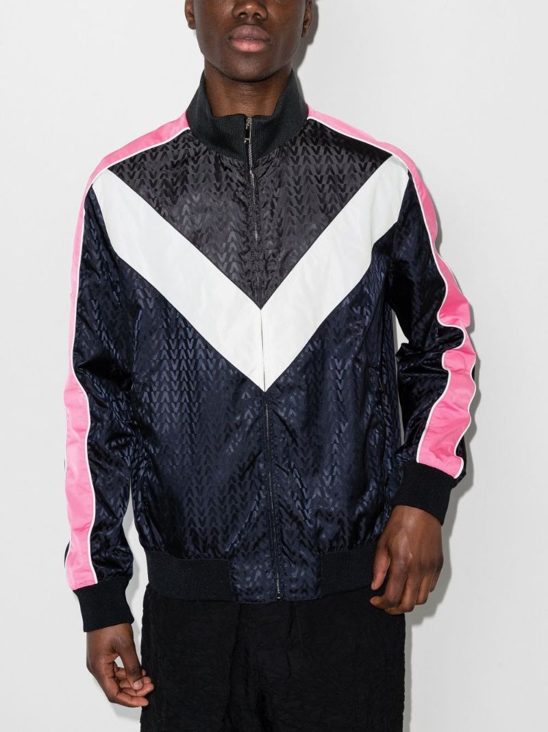 Blue Optical Valentino Jacquard Track Jacket