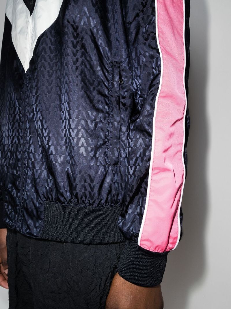 Blue Optical Valentino Jacquard Track Jacket