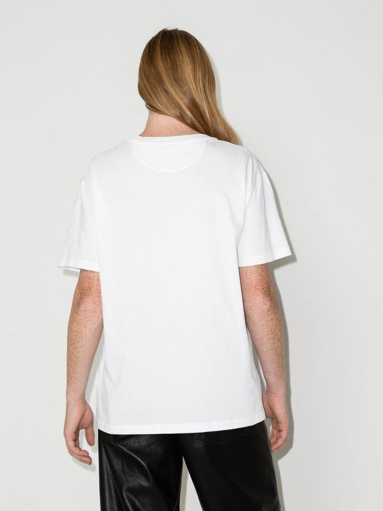White Logo Cotton T-shirt