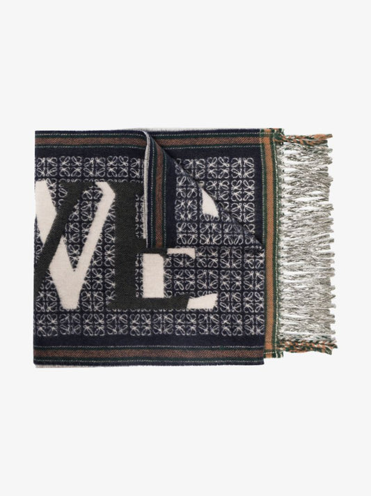 Blue Love Anagram Scarf