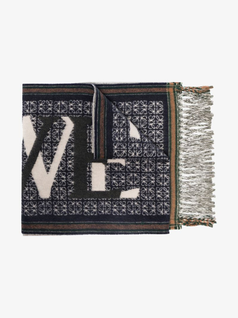 Blue Love Anagram Scarf