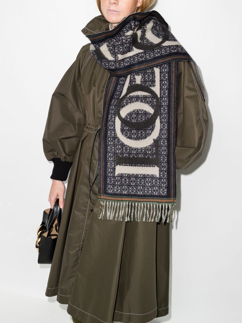 Blue Love Anagram Scarf
