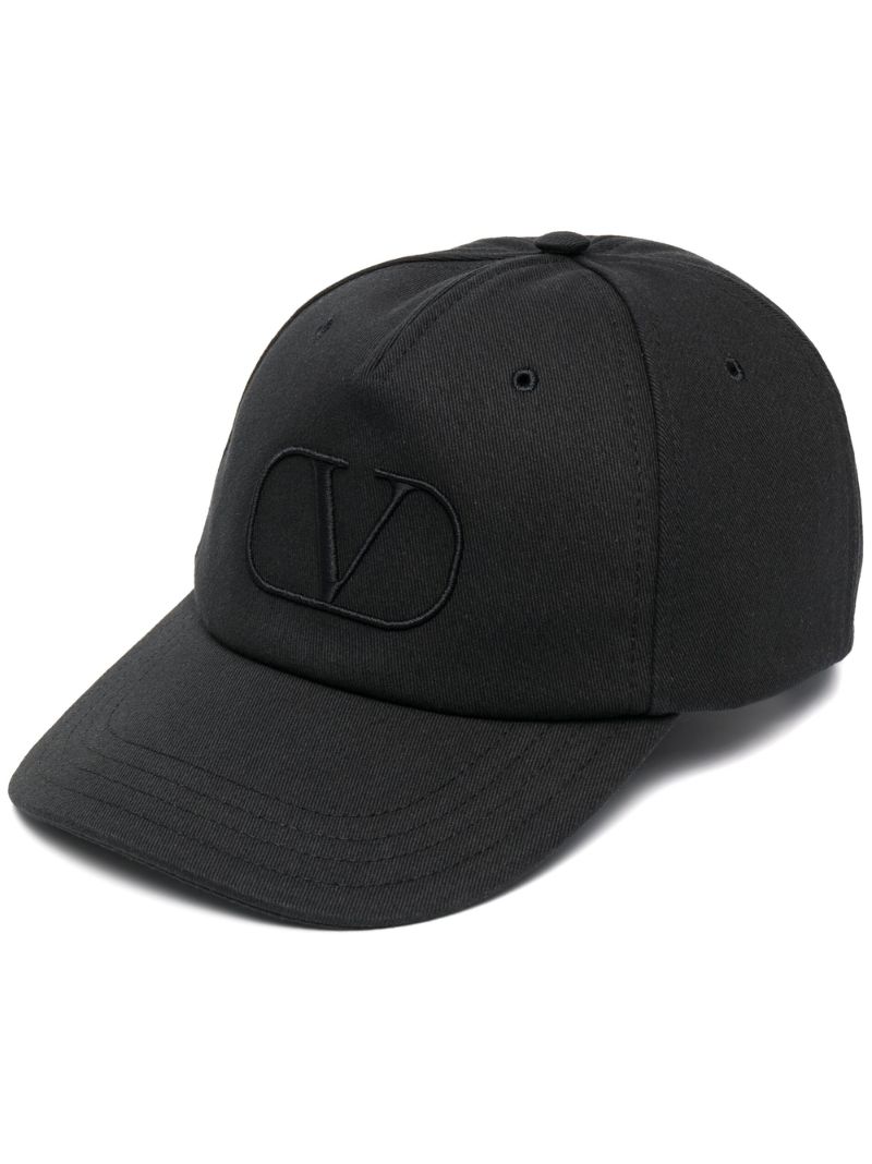Black Vlogo Signature Cotton Baseball Cap