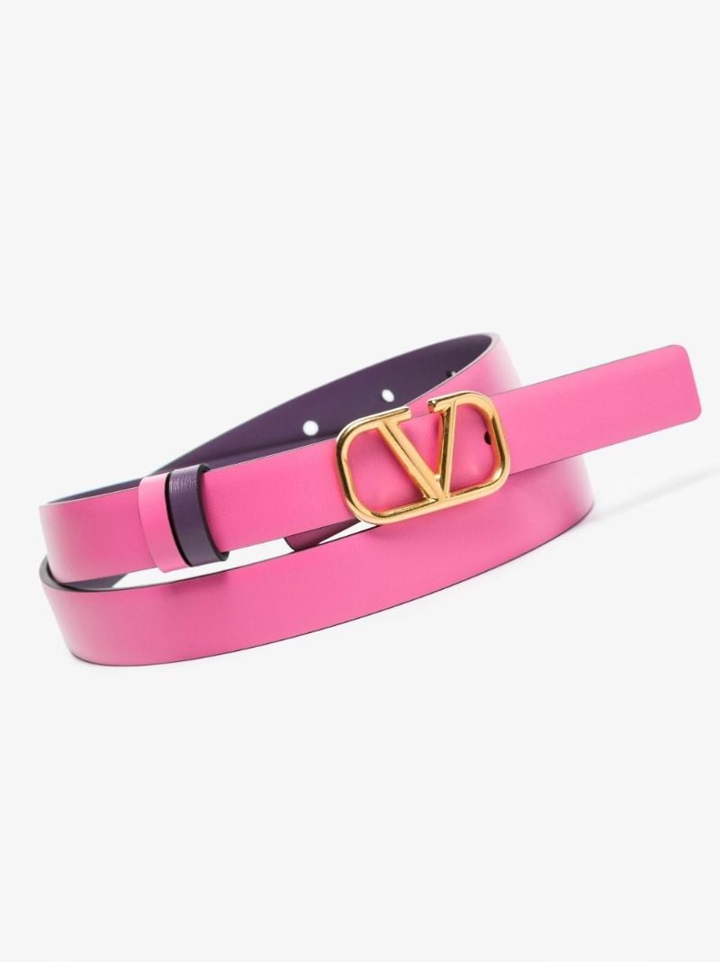Pink Vlogo SignatureÃ_x0082_Â reversible Leather Belt