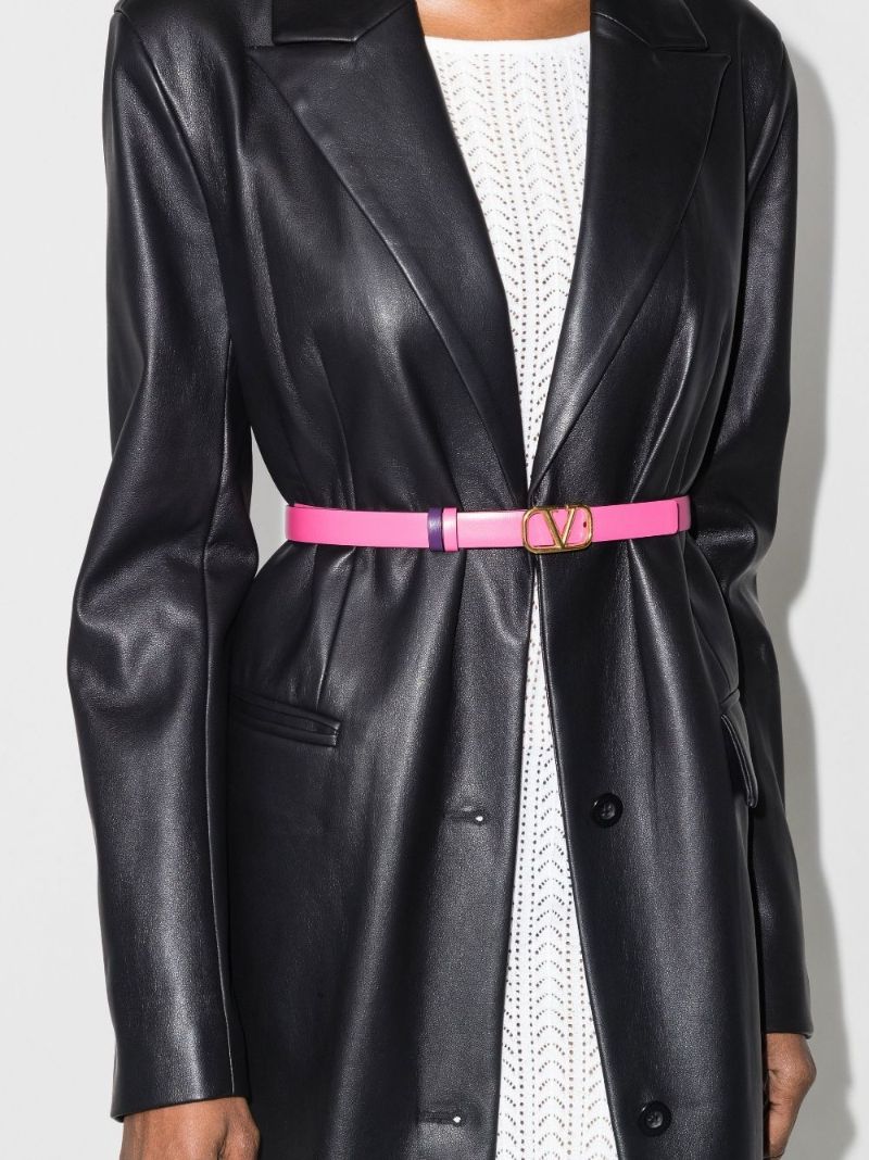 Pink Vlogo SignatureÃ_x0082_Â reversible Leather Belt