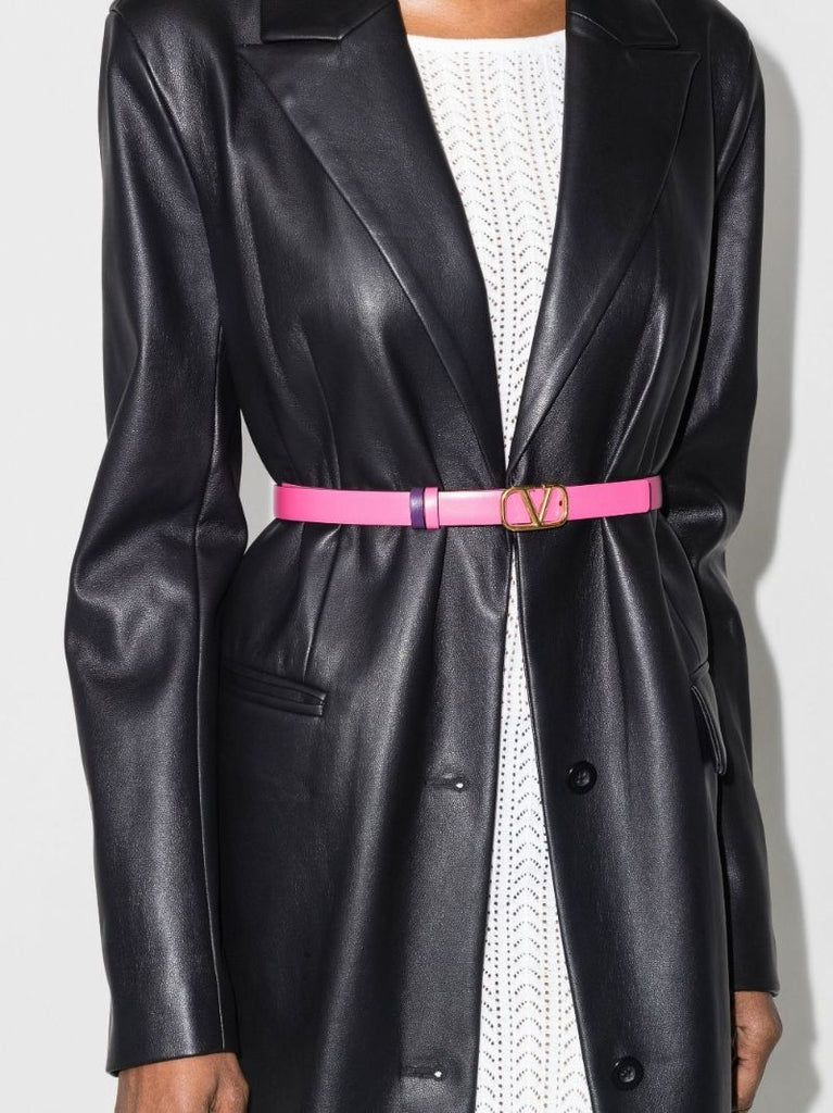 Pink Vlogo SignatureÃ_x0082_Â reversible Leather Belt
