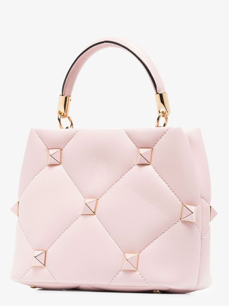 Pink Small Roman Stud the Handle Shoulder Bag