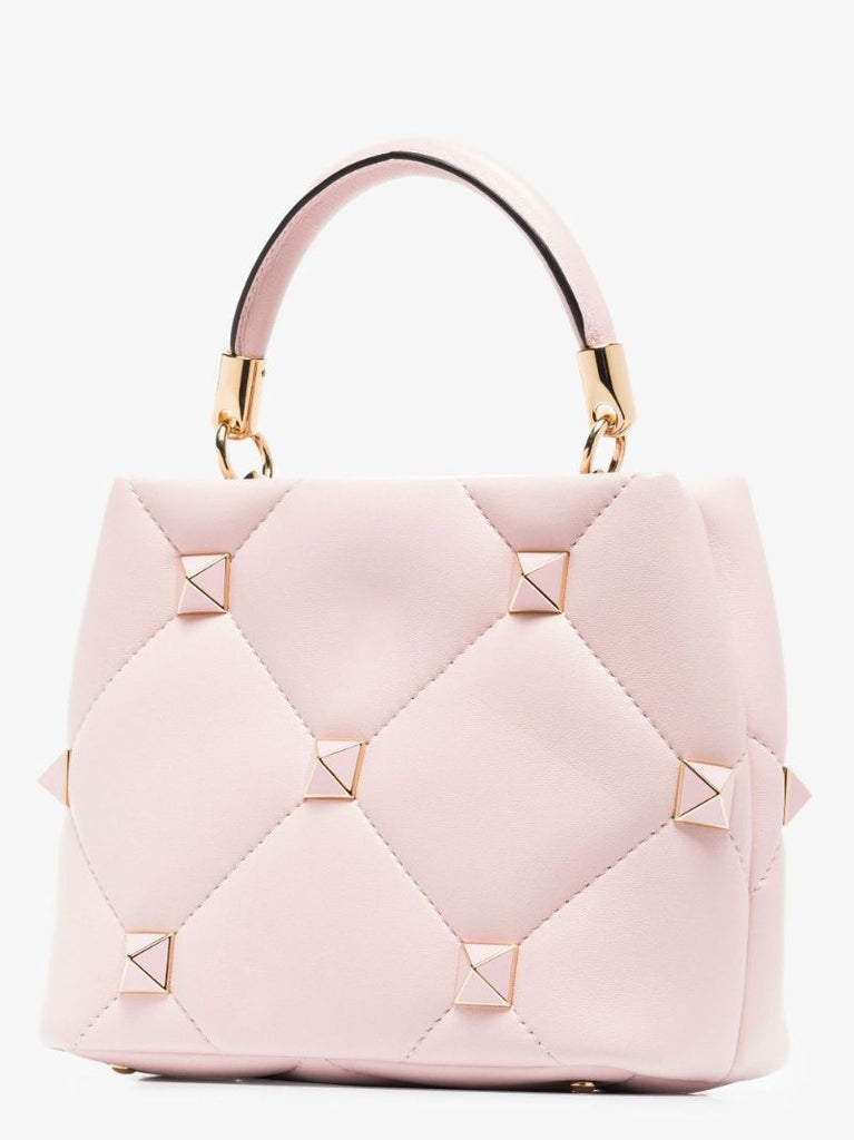 Pink Small Roman Stud the Handle Shoulder Bag