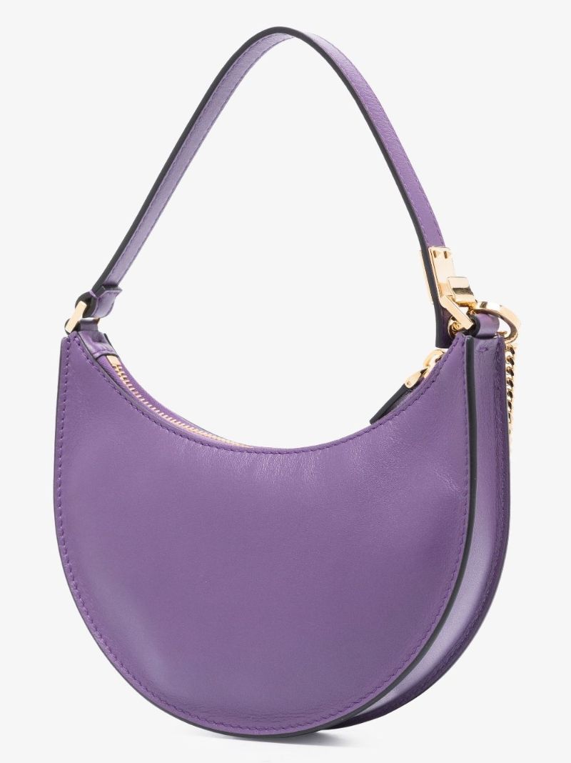 Purple Vlogo Signature Mini Leather Shoulder Bag