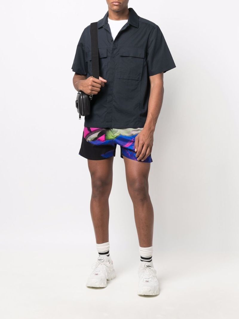 Multicoloured Water Sky Print Shorts