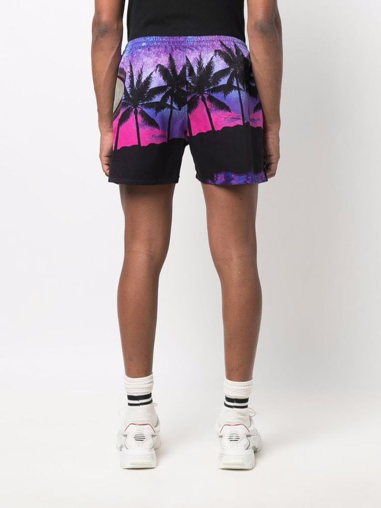 Multicoloured Water Sky Print Shorts
