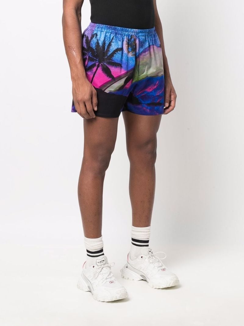 Multicoloured Water Sky Print Shorts