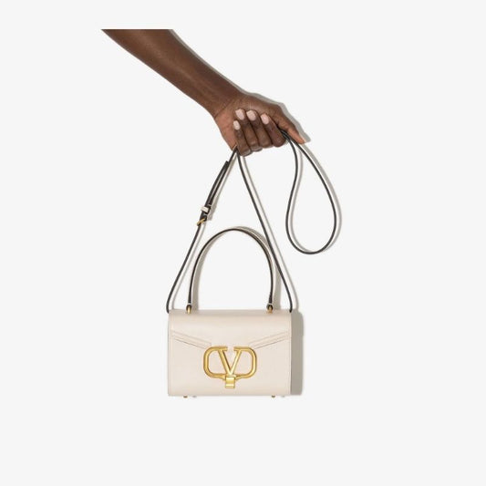 Neutral Vlogo Leather Box Mini Bag
