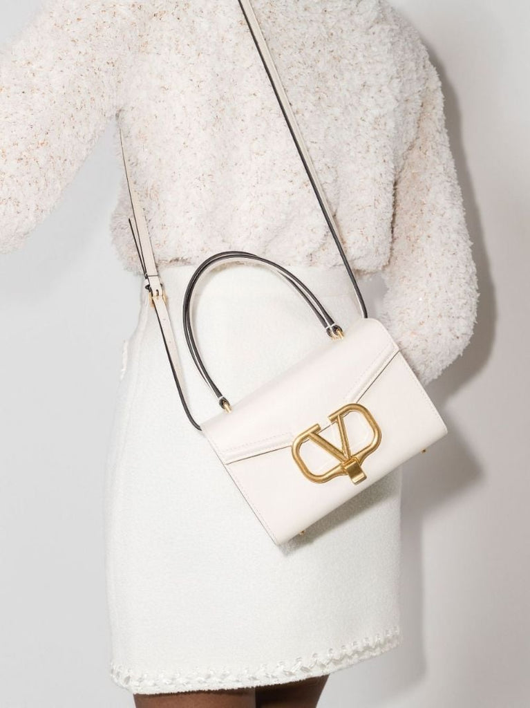 Neutral Vlogo Leather Box Mini Bag