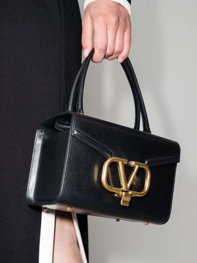 Black Vlogo Leather Mini Bag