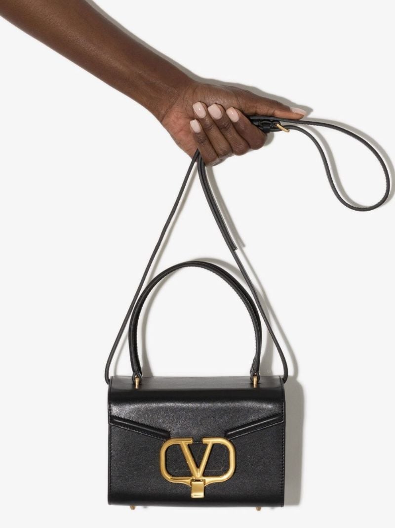 Black Vlogo Leather Mini Bag