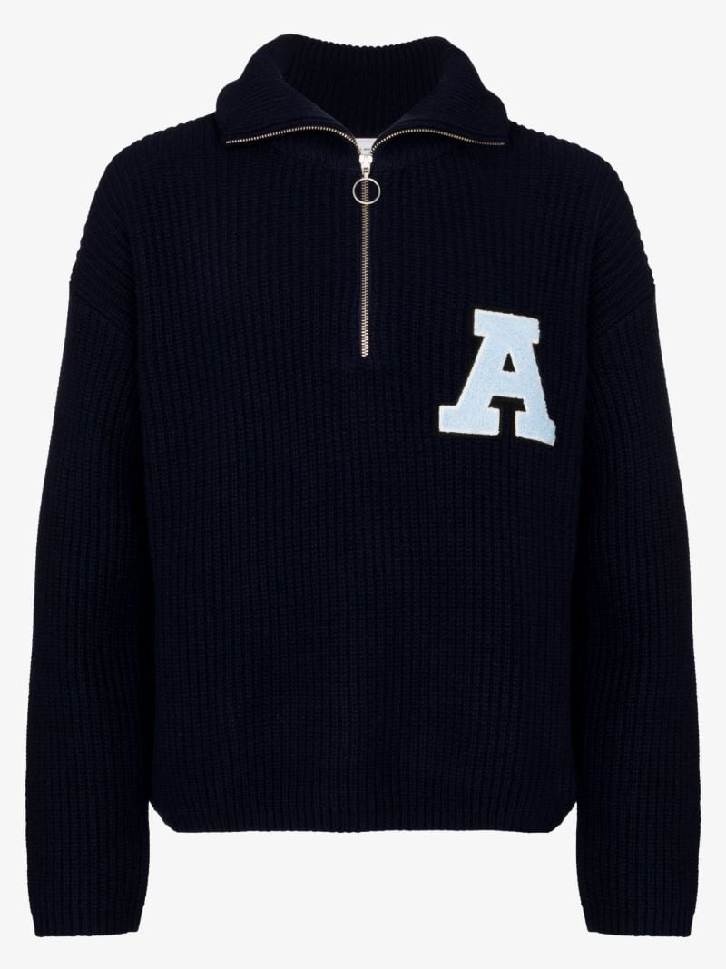 Logo Patch High Neck Sweater