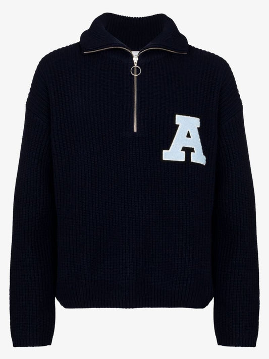 Logo Patch High Neck Sweater
