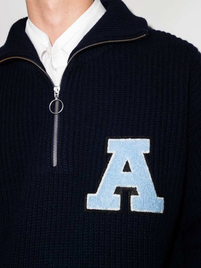 Logo Patch High Neck Sweater