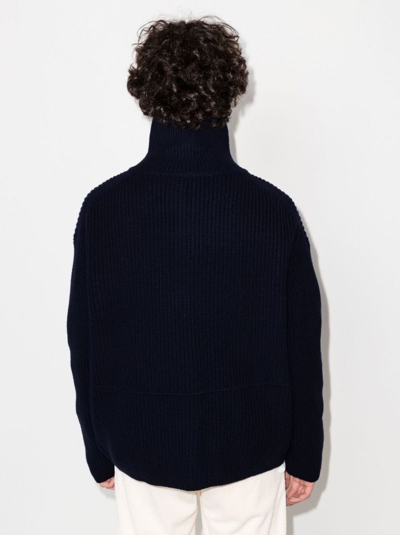 Logo Patch High Neck Sweater