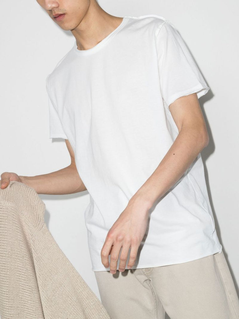 White Franco Raw-edges T-shirt