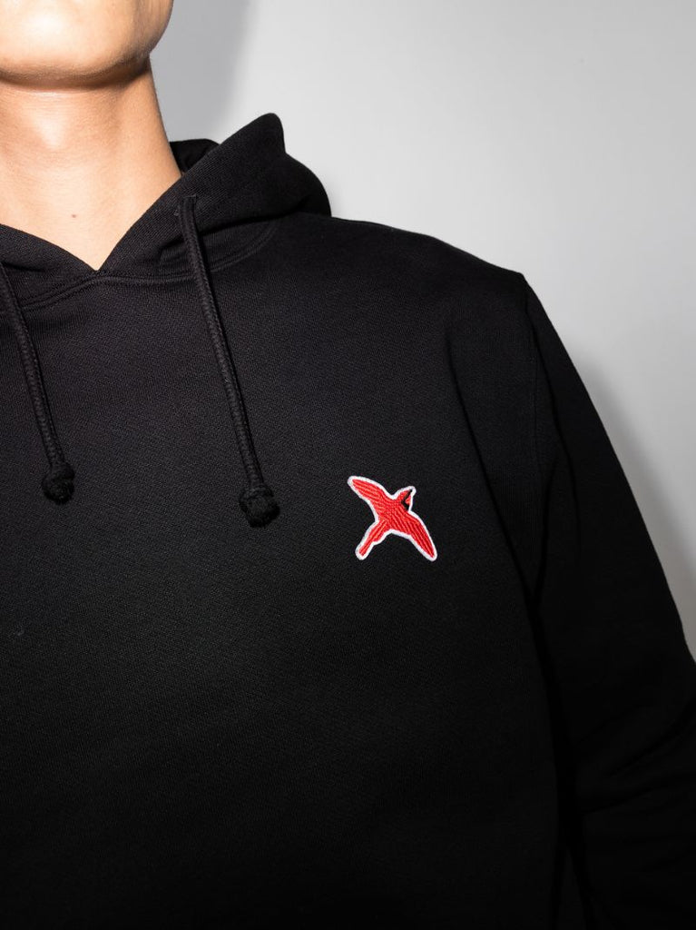 Rouge Bee Bird AppliquÃ_x0083_Â© Cotton Hoodie