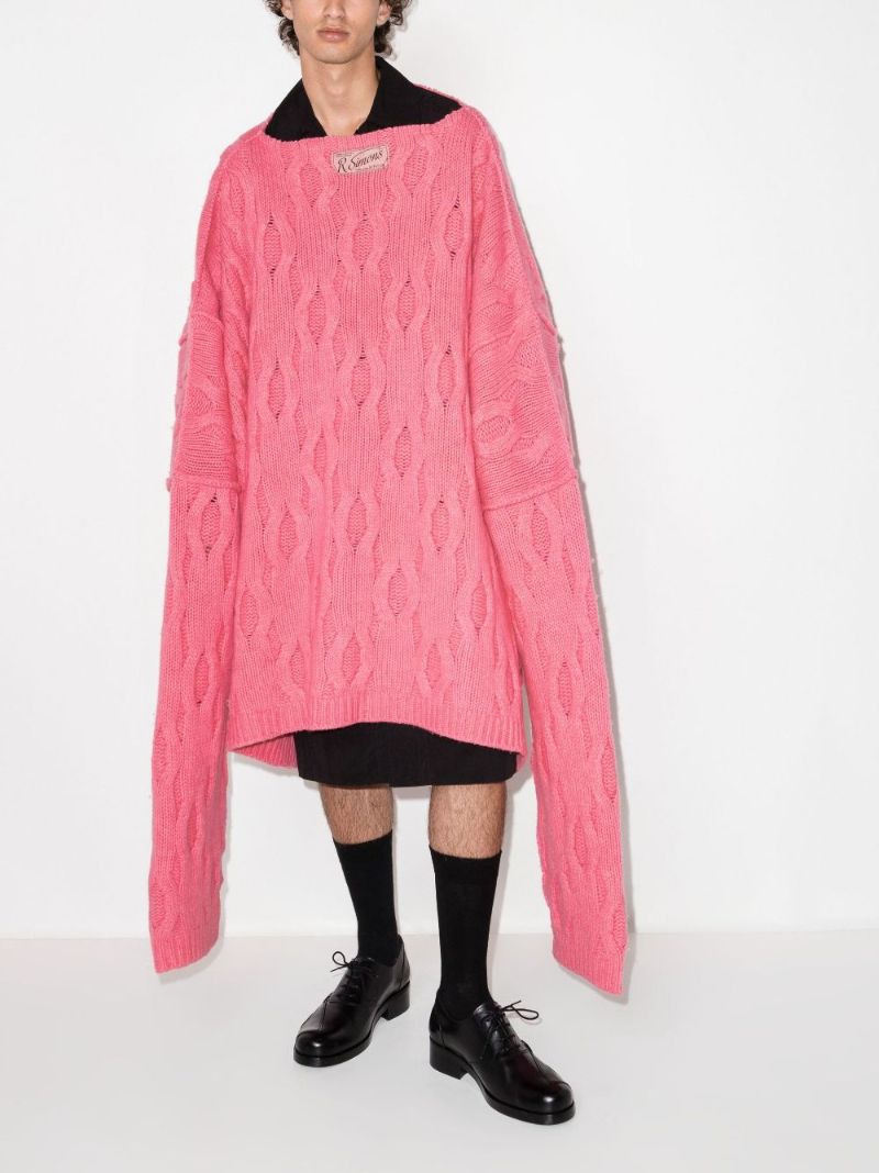 Fantasy Oversized Cable Knit Wool Sweater