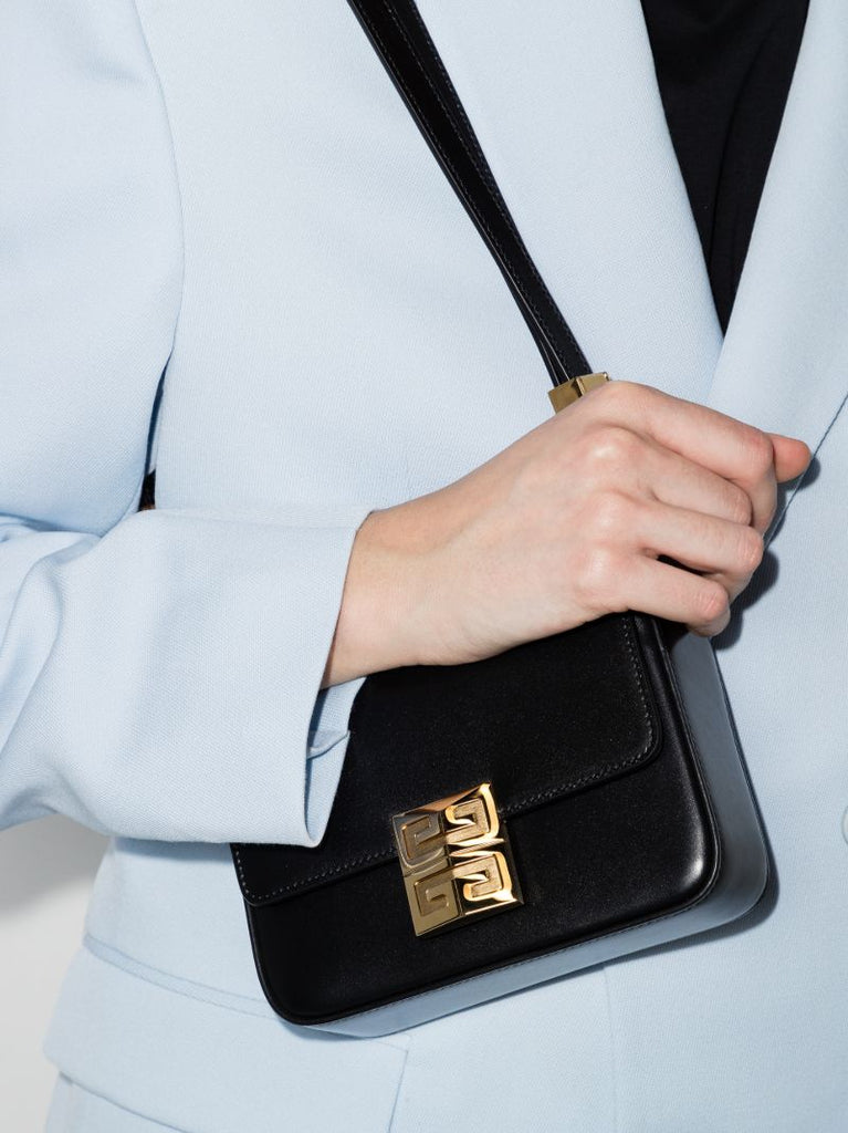 Black 4g Small Leather Cross Body Bag