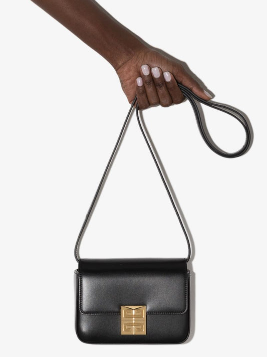 Black 4g Small Leather Cross Body Bag