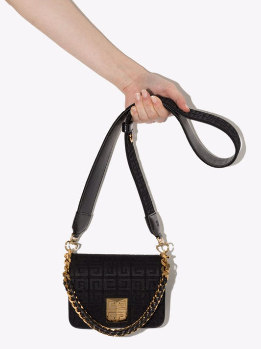 Black 4g Small Jacquard Cross Body Bag