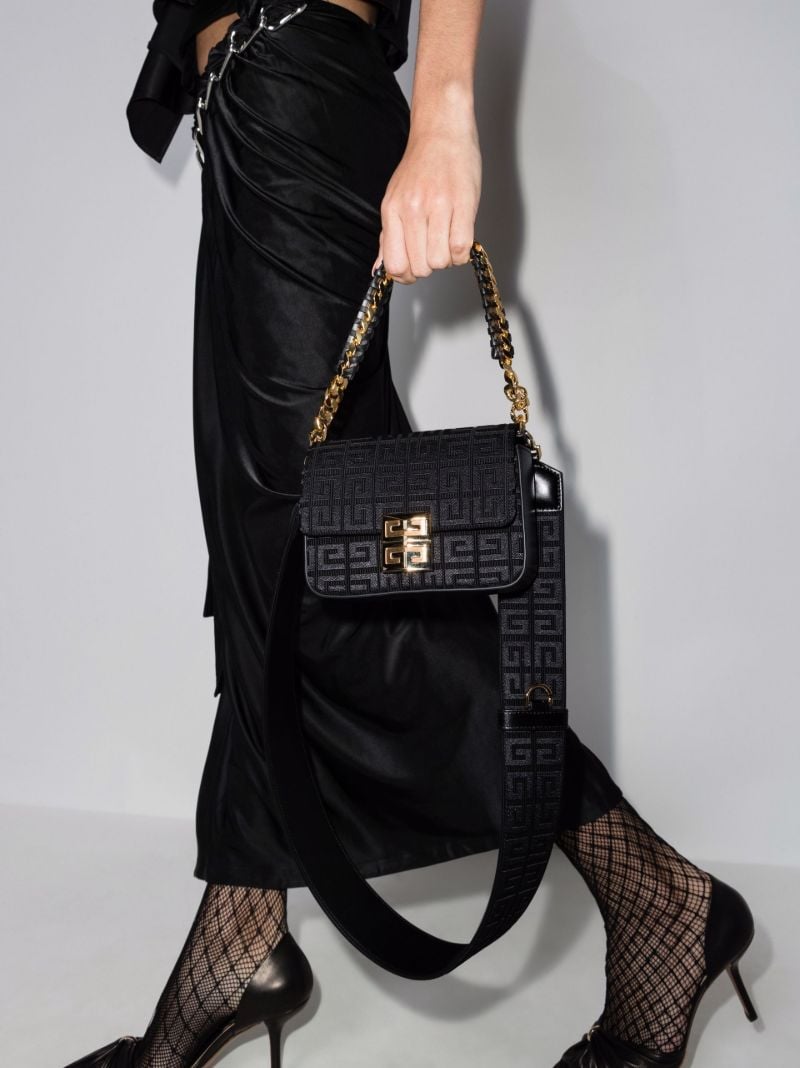 Black 4g Small Jacquard Cross Body Bag