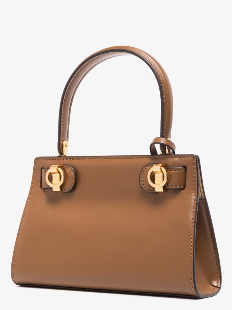 Brown Lee Radziwill Leather Mini Tote Bag