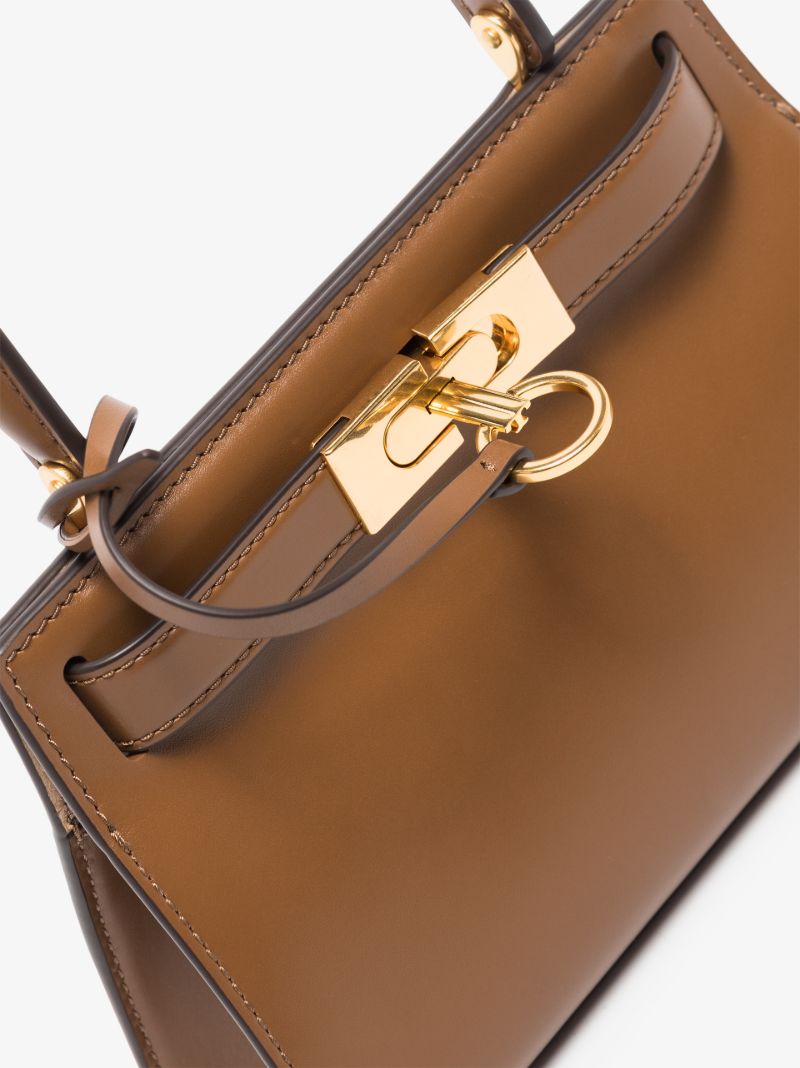 Brown Lee Radziwill Leather Mini Tote Bag
