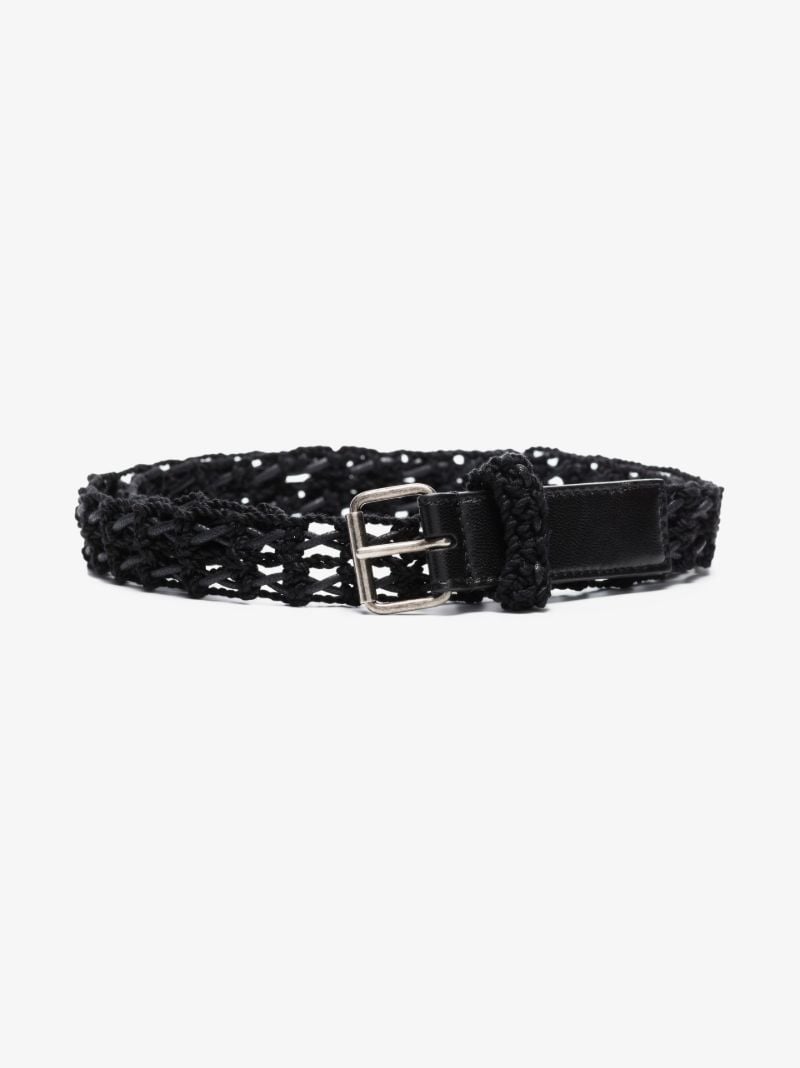 Black Motorcycle Woven Belt