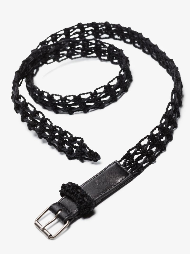 Black Motorcycle Woven Belt
