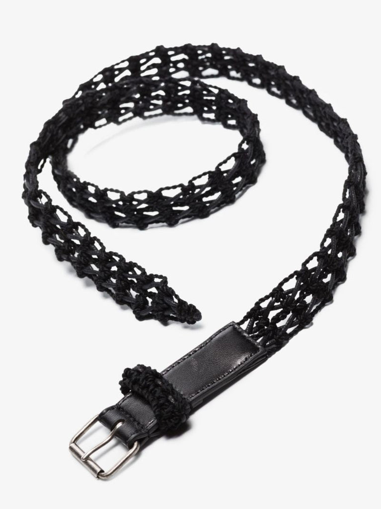 Black Motorcycle Woven Belt