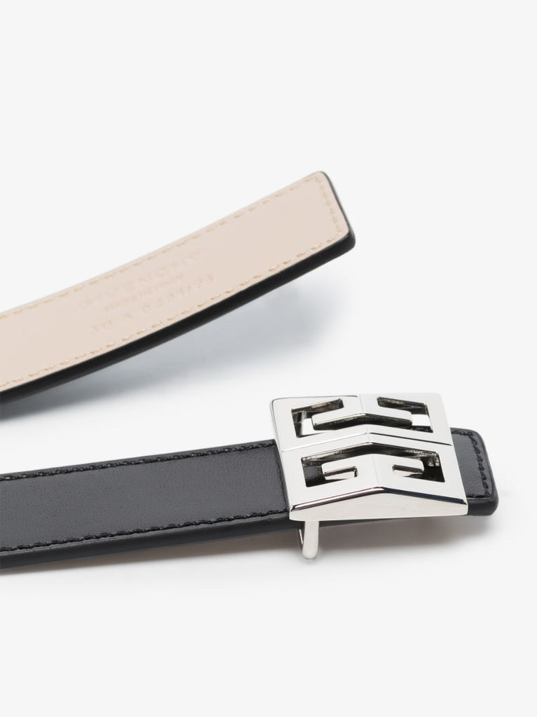 Black 4g Buckle Leather Belt