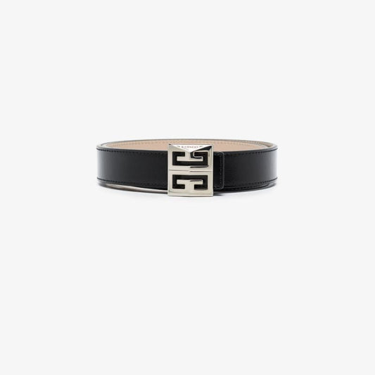 Black 4g Buckle Leather Belt