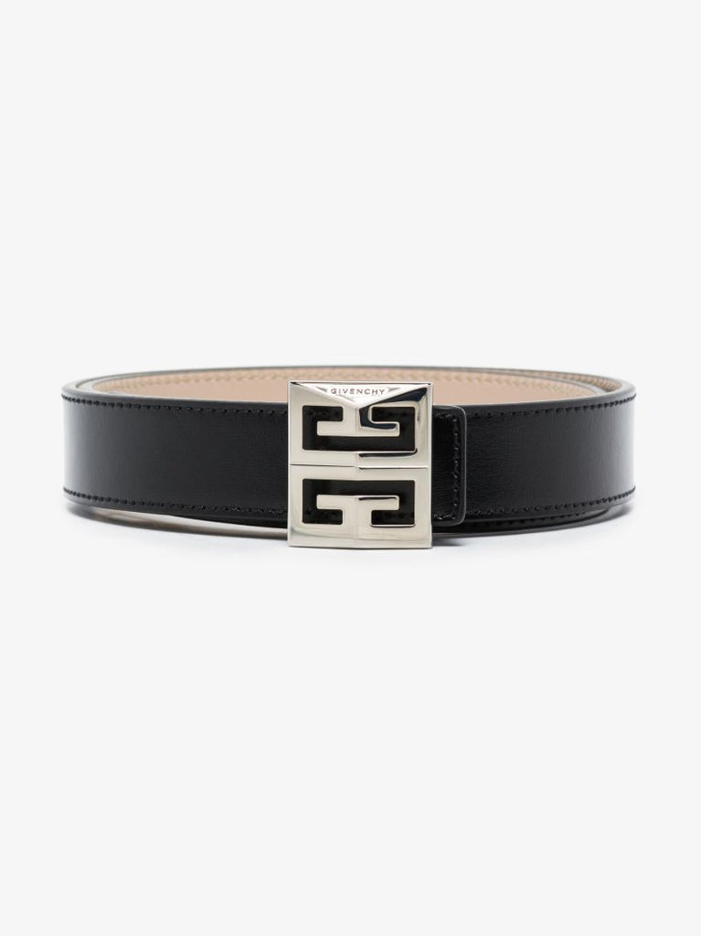 Black 4g Buckle Leather Belt